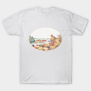 Sea Cucumbers, Sea Urchins, Starfish, Sea Nettle, Sea Hare and Other Marine Life (1575–1580) T-Shirt